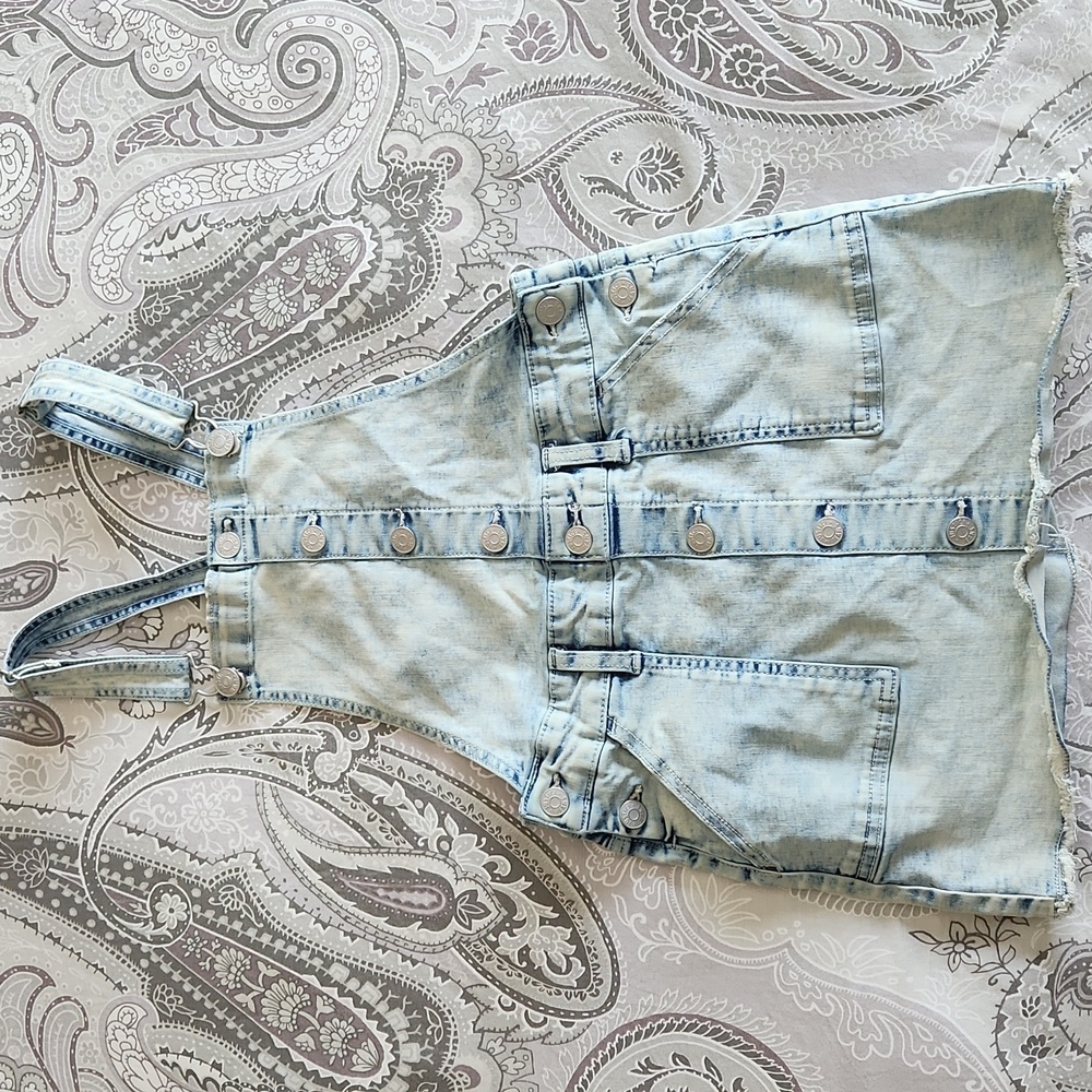 Girls denim skirt overalls